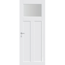 MDF Solide Türen Außen Weiß Eingangstür mit Glaseinsatz